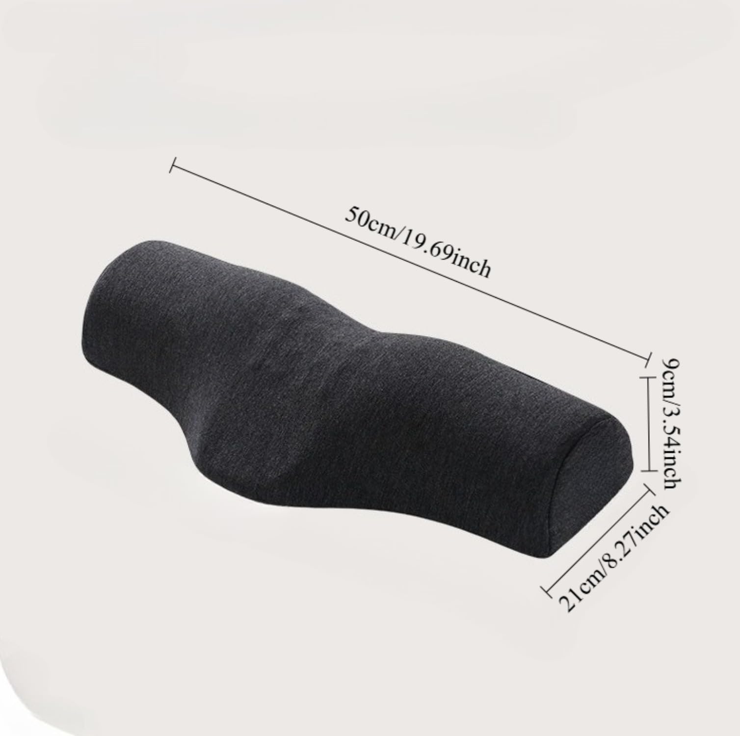 Rocky Green Ergonomisches Nackenkissen, Memory-Schaum mit Massagepunkten, unterstützt mehrere Schlafpositionen, 50 x 21 x 9 cm, für Komfort und Entspannung