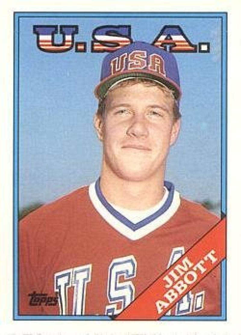 Amazon.com: 1988 Topps Traded Series #1T Jim Abbott RC Rookie USA