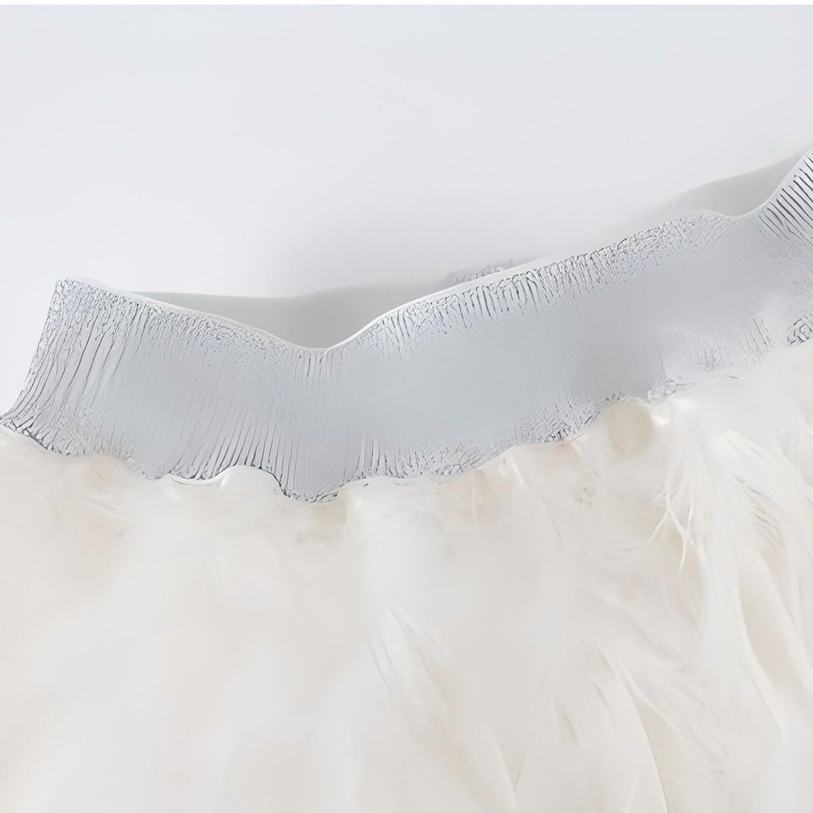 Gonna tutù con paillettes per bambine e ragazze, con piume bianche, in morbido tulle scintillante, per spettacoli di danza, feste, celebrazioni, uso quotidiano, uscite casual, costume da ballo alla