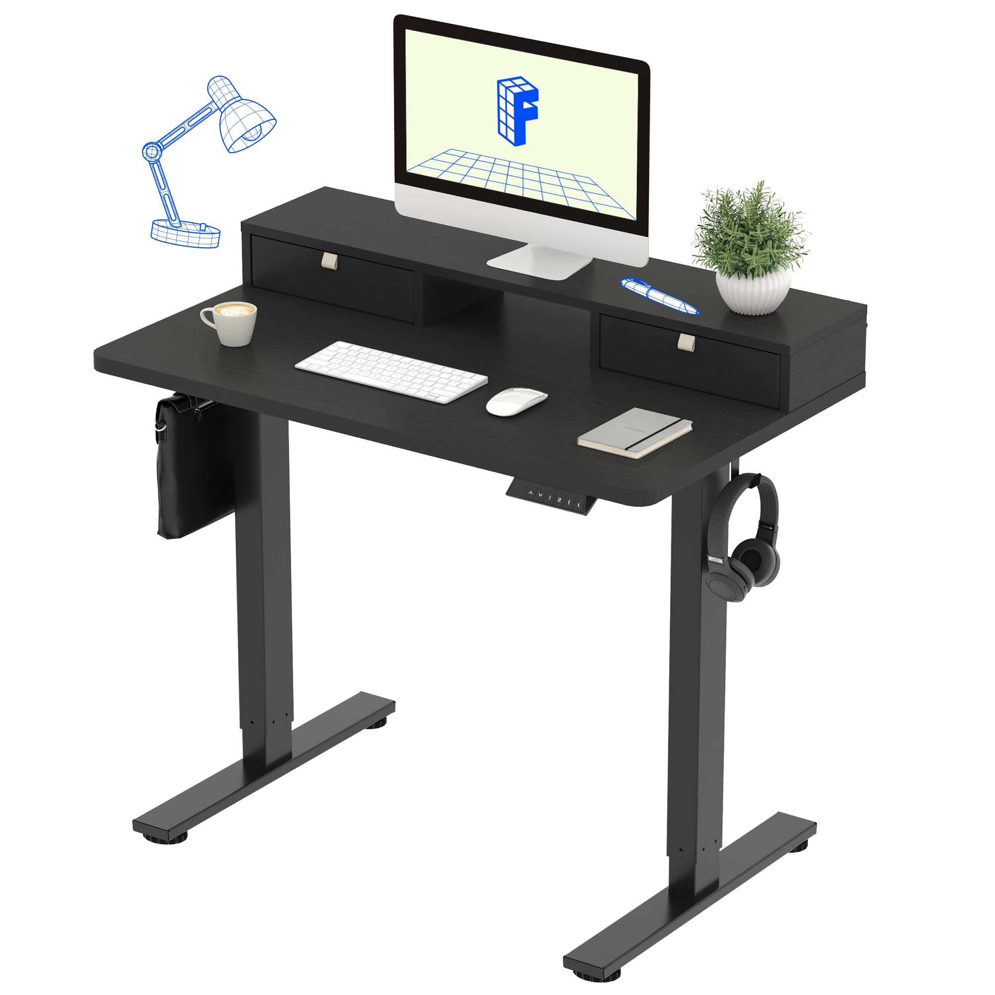 Amazon | FLEXISPOT 電動式スタンディングデスク(幅120×奥行60 