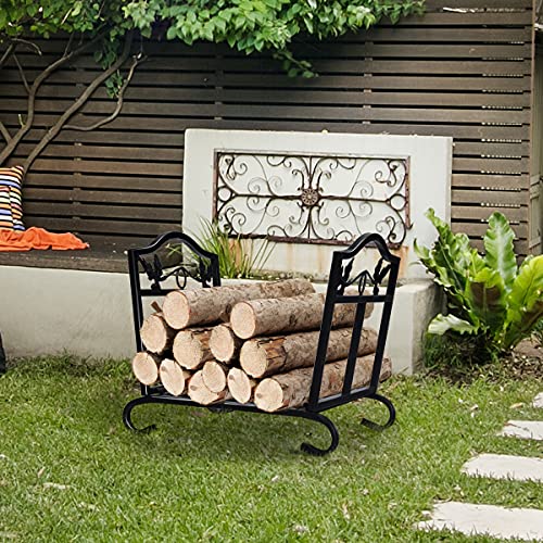 Happytools Portable Firewood Rack, Folding Heavy Duty Log Storage Rack Lightweight Suitable For Indoor Outdoor, Fire Wood Holder Stacker For Fireplace Stove Fire Pit #TOP1