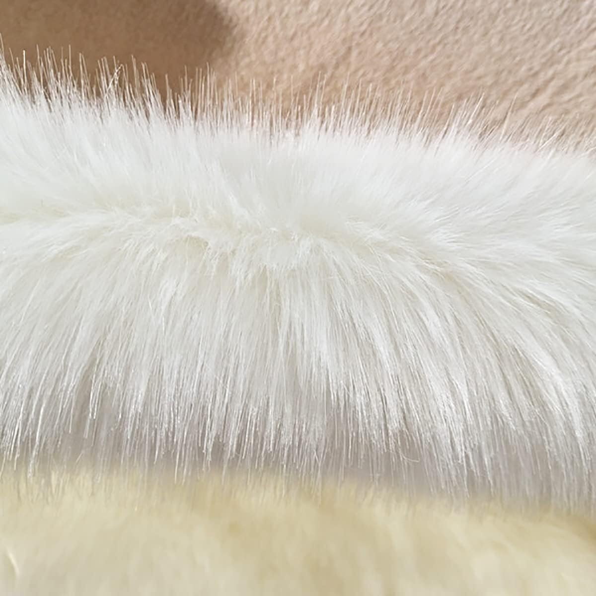 Białe luksusowe pluszowe sztuczne futro do dekoracji choinki Cosplay DIY rekwizyty do rękodzieła Dekoracja kostiumów Dekoracja wnętrz Wąsy gnomów(180x40cm)