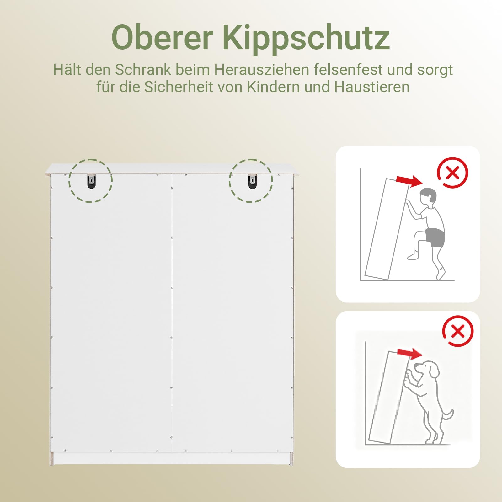 SoBuy Badezimmerschrank mit Wäschekorb 90L Kapazität 78x38x90 Badezimmer | Wäscheschrank mit 2 Wäschekippern, Wäschesammler Schrank robust für Waschküche MDF BZR33-II-W