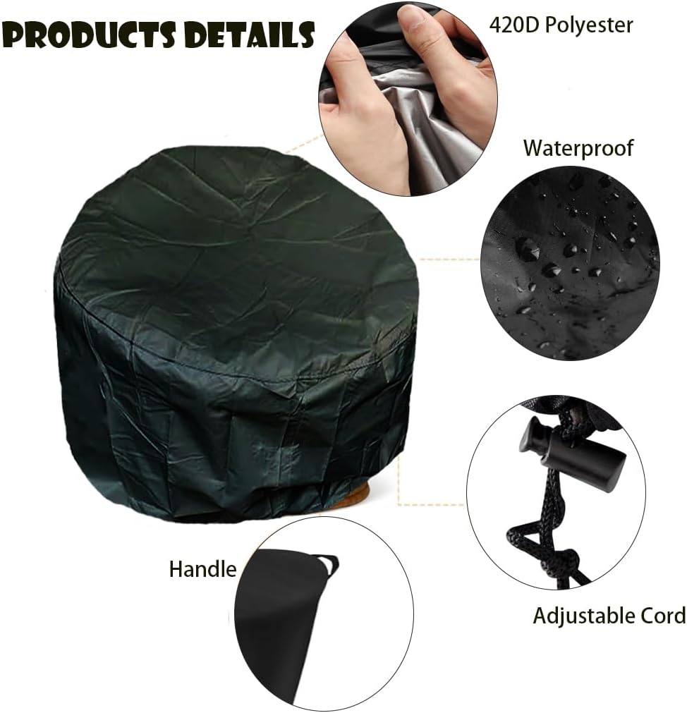 Outdoor Papasan Chair Cover,Waterproof Patio Chair Covers Veranda Water-Resistant Dust Cover for Outside Garden Lawn Furniture Seats (black, 52x20x35in)