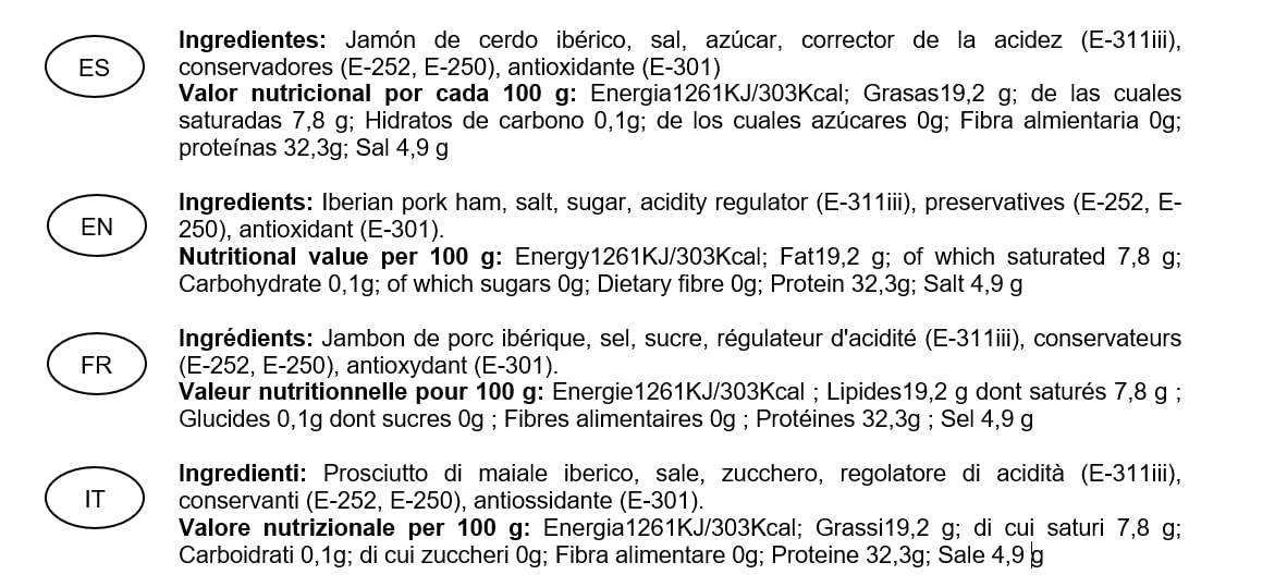 Jambon Cru (Jambon Cru Ibérique, 8 x 80g)