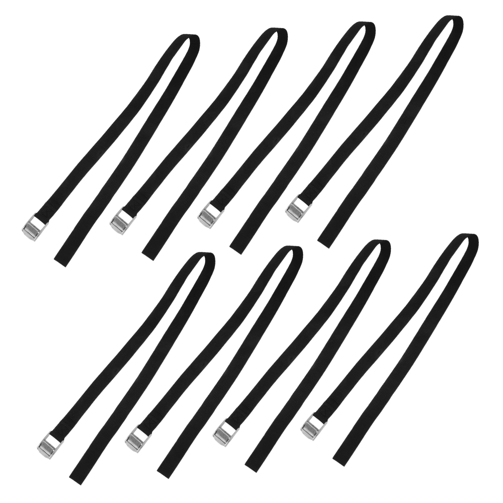 Healifty 8pcs Zinc Alloy Buckle Straps: Heavy Duty Luggage Rack Straps for Motorcycle Car Truck and Bike - Versatile Tie Down Straps for Camping