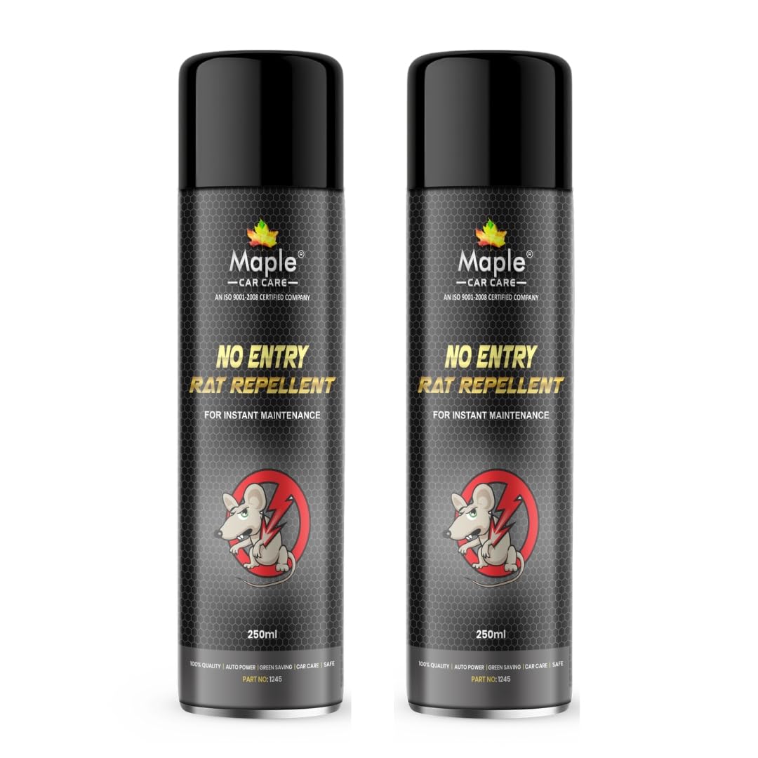 Maple Car Care Rat Repellent Spray for Cars, Car Rat Protection - Protect Wire in Car | Rodent Repellent Spray | Safe for Kids & Pets Easy to Spray - (Pack of 2) (250ml) (B0B689SJP3) Amazon Price History, Amazon Price Tracker