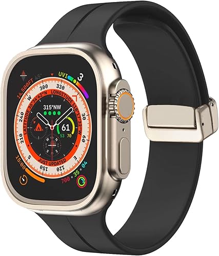 Correa magnética compatible con Apple Watch Band 1.929 in 1.772 in 1.732 in 1.654 in 1.614 in 1.575 in 1.496 in hombres mujeres correa deportiva de