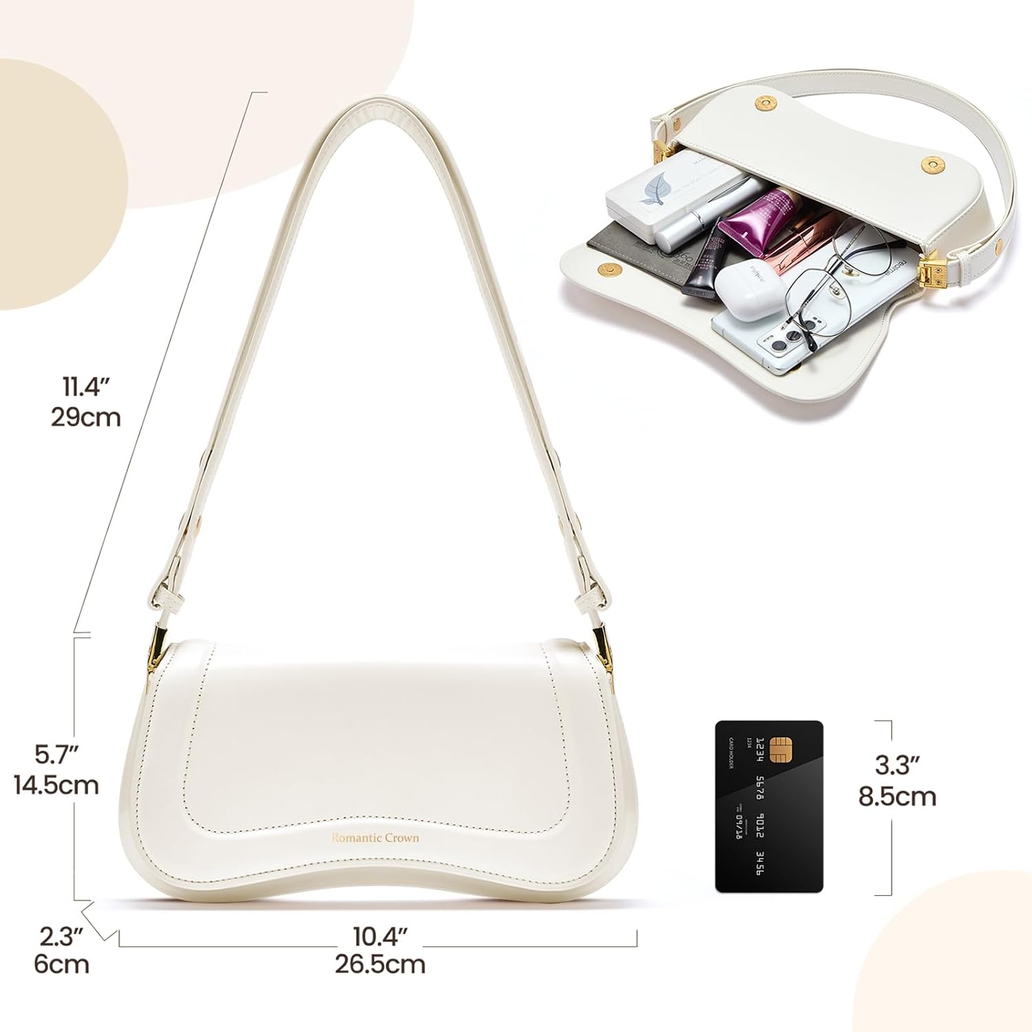 Romantic Crown Bolsa Feminina Ombro Pequenas Transversal Couro Impermeável Romantic Crown Bolsa Feminina Ombro Pequenas Transversal Couro Impermeável