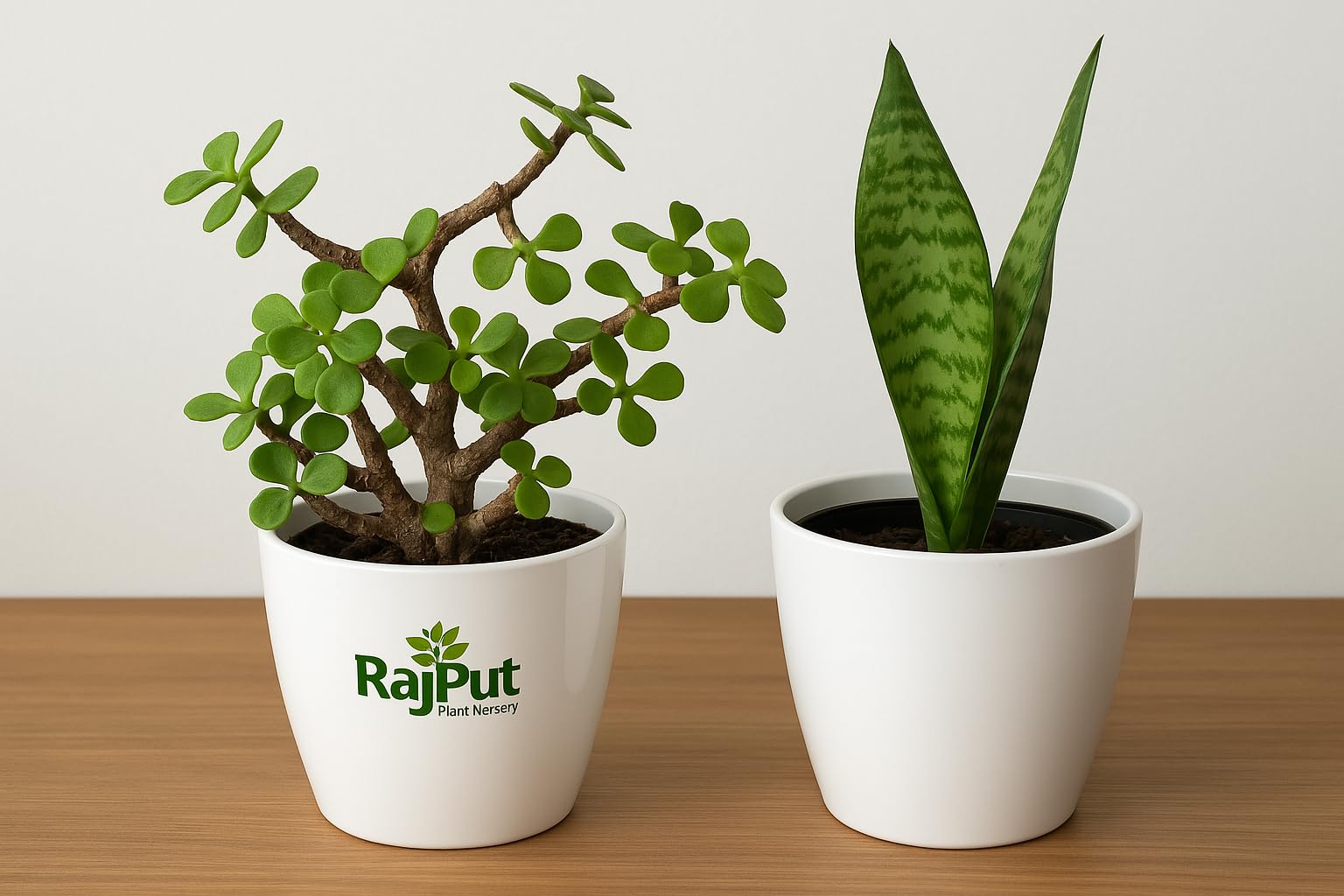 Rajput Plants: Jade Plant-Snake Plant Combo in Stylish Pots | Air-Purify | Vastu Indoor Gifts | Office & Home Decor | Low Maintenance | Prosperity and Wellness Plants Indoor | Sustainable Gifting-image-9