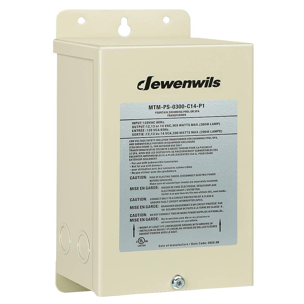 Buy DEWENWILS 300W Low Voltage Pool Light Transformer, 120V AC to 12V