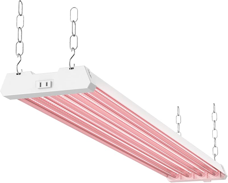 Luz de cultivo LED Sunco de 4 pies, espectro completo, 80 W, súper brillante | Iluminación interior, para inicio de semillas, plántulas, plantas de interior, accesorio suspendido enchufable, enlace hasta 4, interruptor en línea