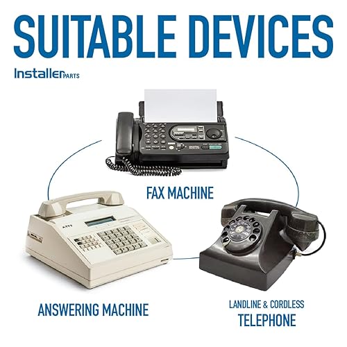 Miniatura 2 de InstallerParts Extensión de cable telefónico modular RJ12, cableado inverso, plateado (25 pies)