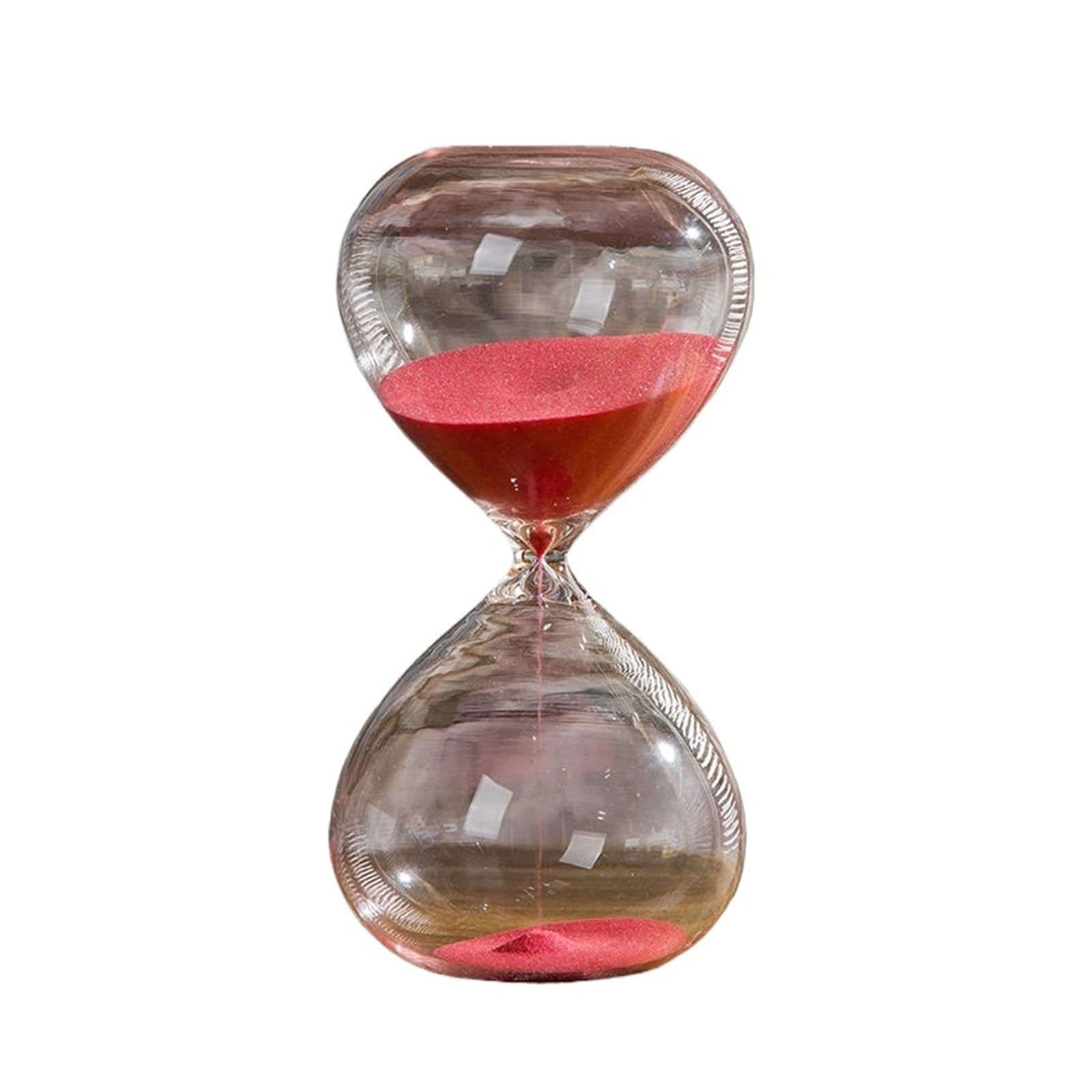 Zegar klepsydrowy, Minutnik z klepsydrą klepsydrową Szklany minutnik Wielokolorowy 5-60 min(Red,5min)