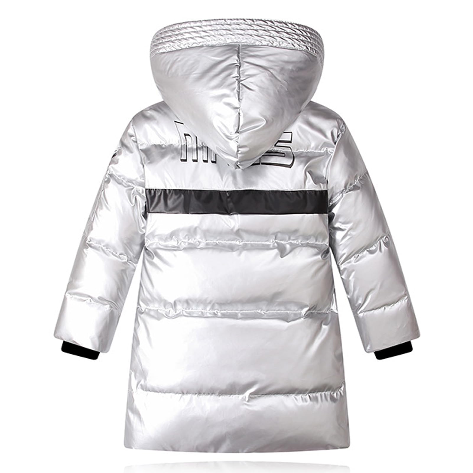 Abrigo de Pluma Niños Chaqueta de Invierno Engrosada Brillante Parka Abrigo Acolchado con Capucha