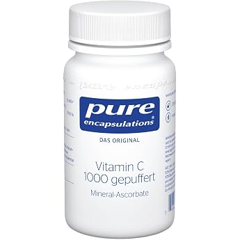 Pure Encapsulations Vitamin C Buffered 1000 mg For a Strong Immune System 30 High Dose and Stomach-friendly Capsules Protection Against Oxidative Stress Support Collagen Synthesis Skin