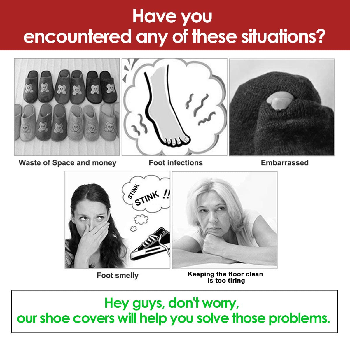 OGUNUOKI Shoe Covers Disposable Recyclable -100 Pack(50 pairs) 15.7'' Hygienic Shoe & Boot Covers Waterproof Non-slip Shoe Booties for Indoors (Large Size - Up to US Men's 11 & US Women's 13)