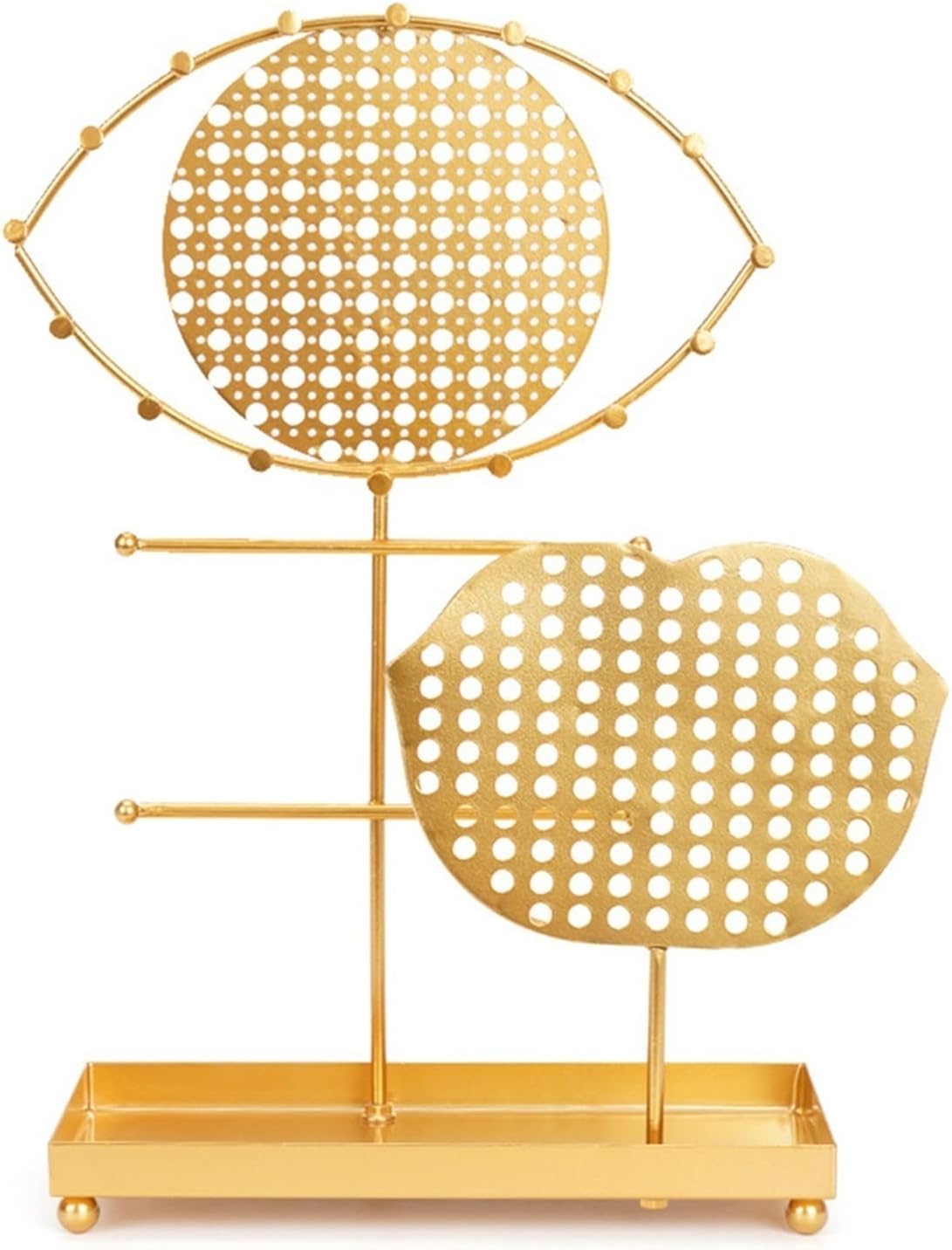 Jewelry Racks Golden Earring Organizer Earring Stand Metal Earring Holder Jewelry Holder Jewelry Organizer Stand Jewelry Tower Rack for Home Use and Jewelry Display Jewelry Rack