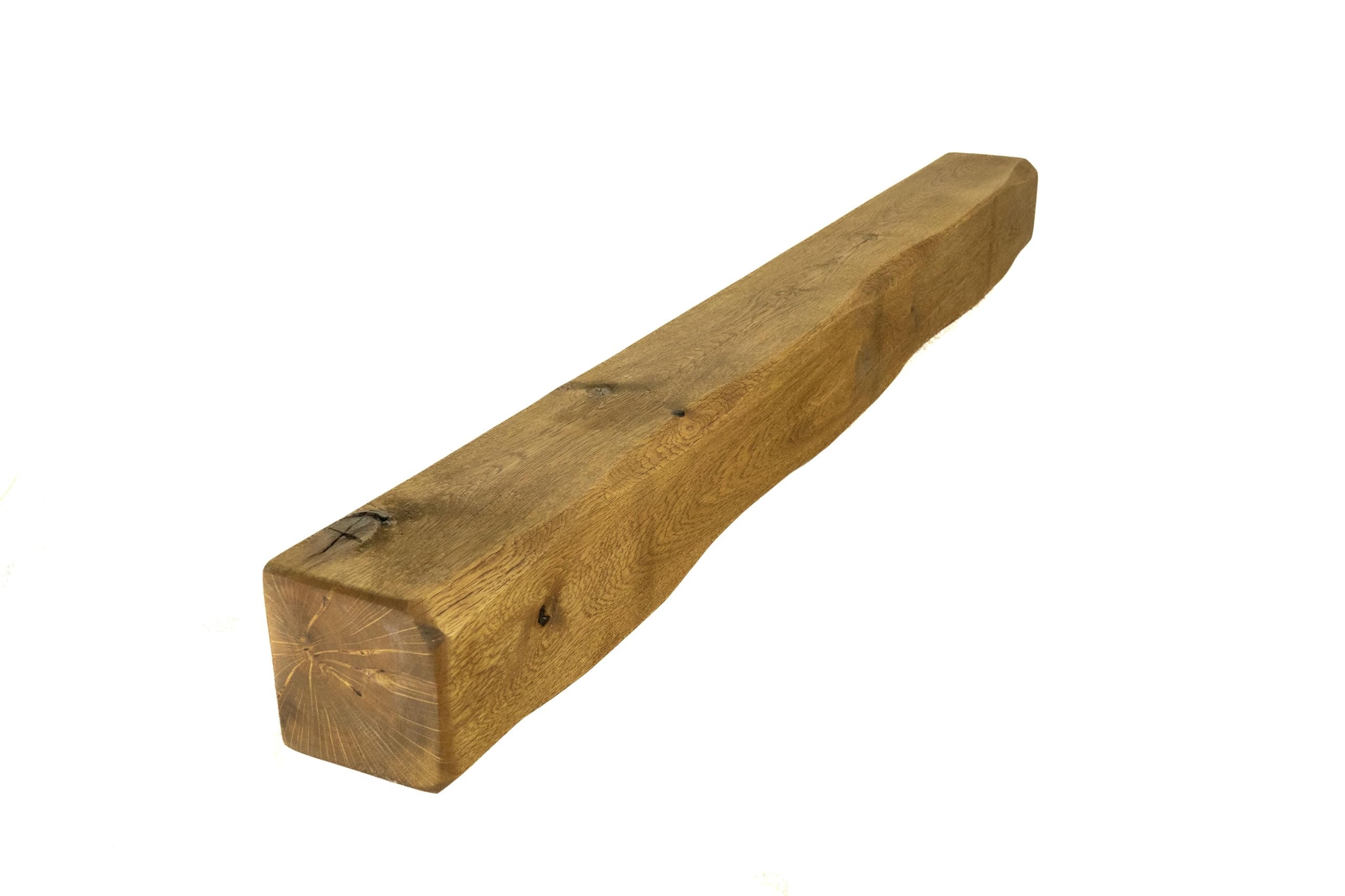 oakleys oak Genuine Solid Oak Beams for Fireplaces- Oak Floating Shelf for Home Decor- Rustic Shelves to Decorative Logs for Fireplace- Lightly Worked- Beam Size(90x12.5x12.5) Cm