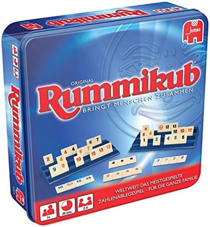 Jumbo Spiele - Rummikub in der Metalldose - Gesellschaftsspiel - Ab 7 Jahren - Art. Nr. 03973