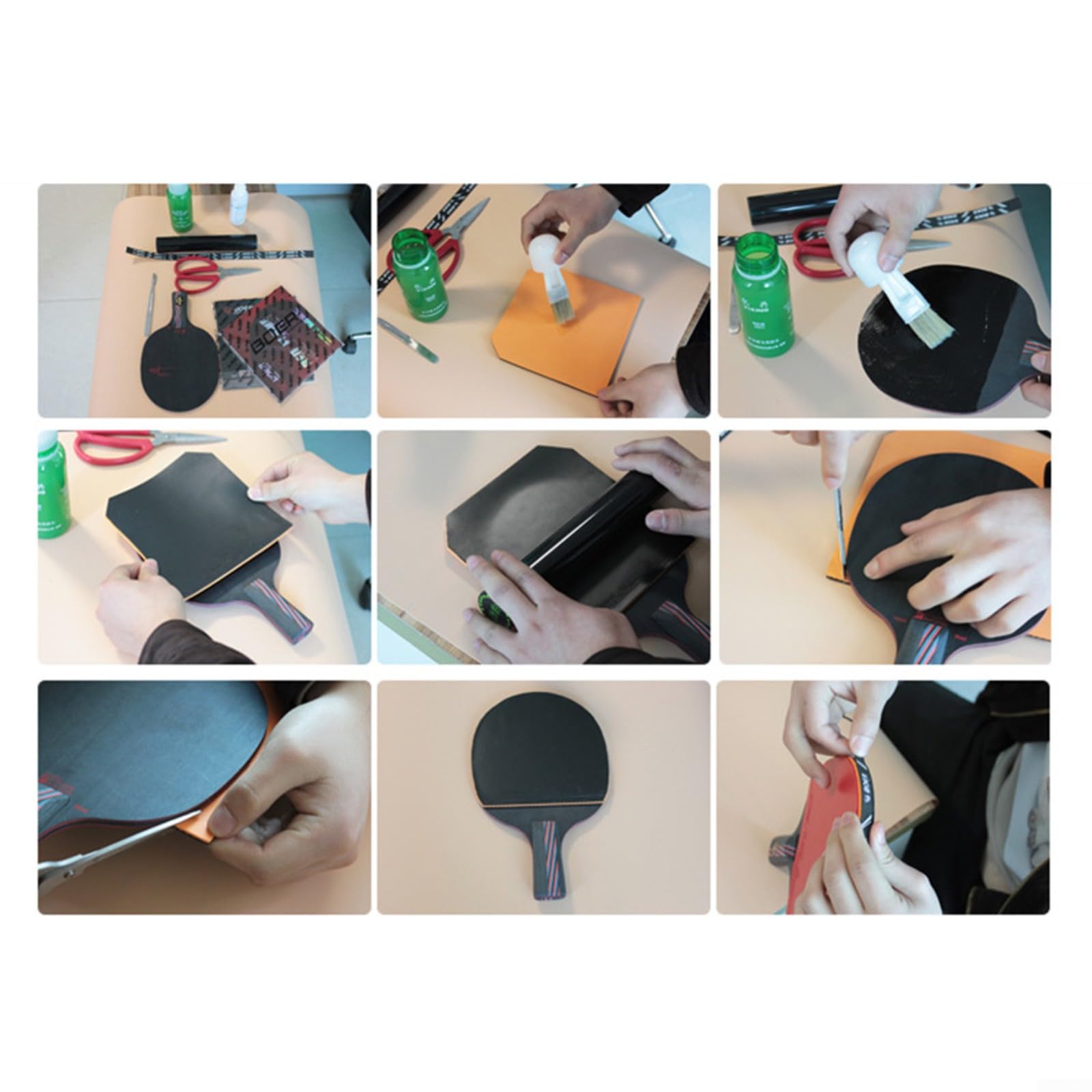 2 piezas de repuesto para raqueta de ping pong, goma de repuesto para ping pong para intercambio de edad y ping pong dañado, almohadillas de goma rojo/negro