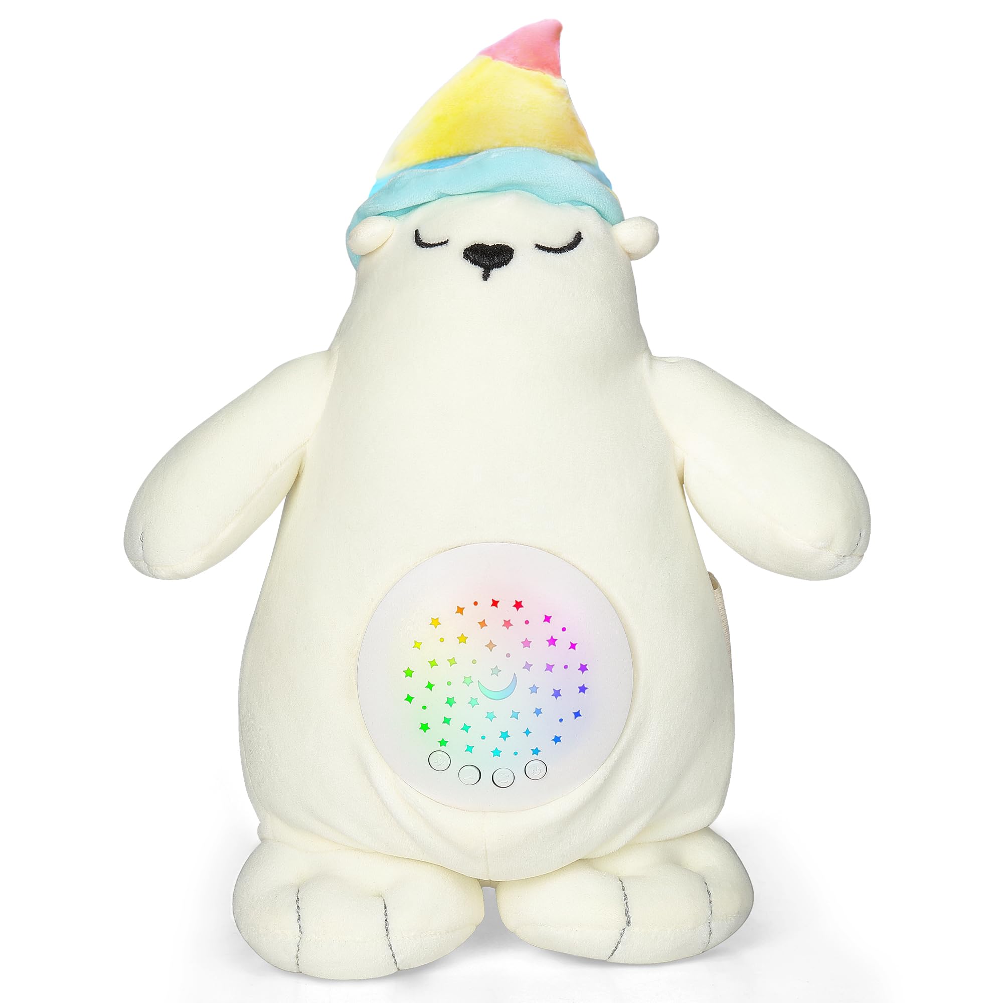 EAQ Baby Sleep Aid Soother Newborn Toys with Nursery Decor Night Light Projector, 12 Soothing Sounds,White Noise Machine,Newborn Boy Girl Gifts Age 1 2 3,Baby Essentials for Newborn (Polar Bear)
