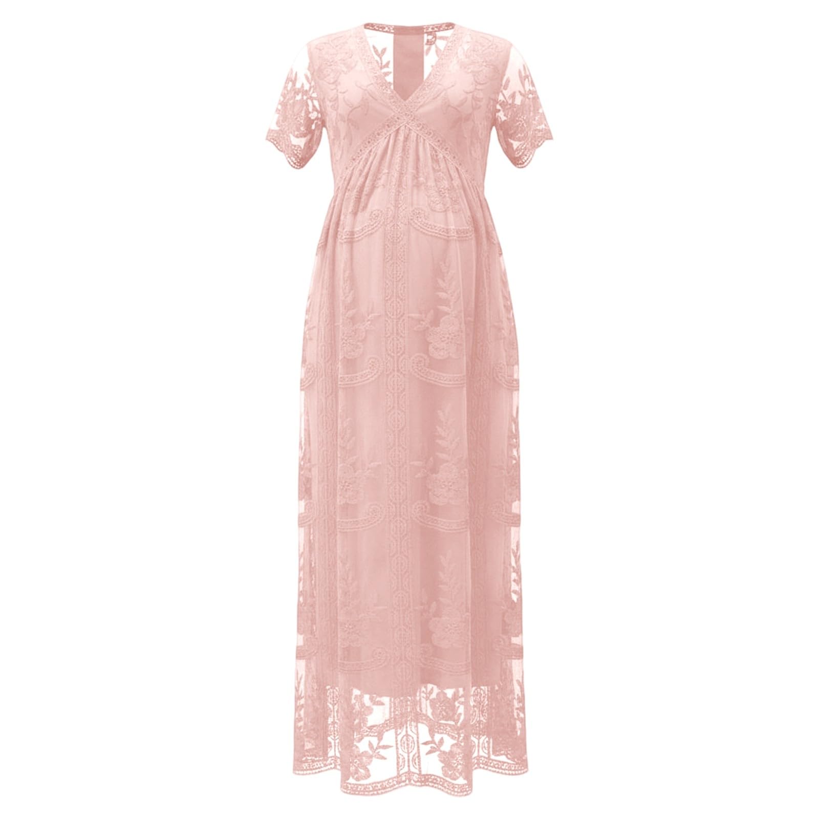 Generisch Elegante vestido de sesión de fotos de maternidad vestido largo de encaje para fotografía de embarazo, ocasiones especiales con femenino
