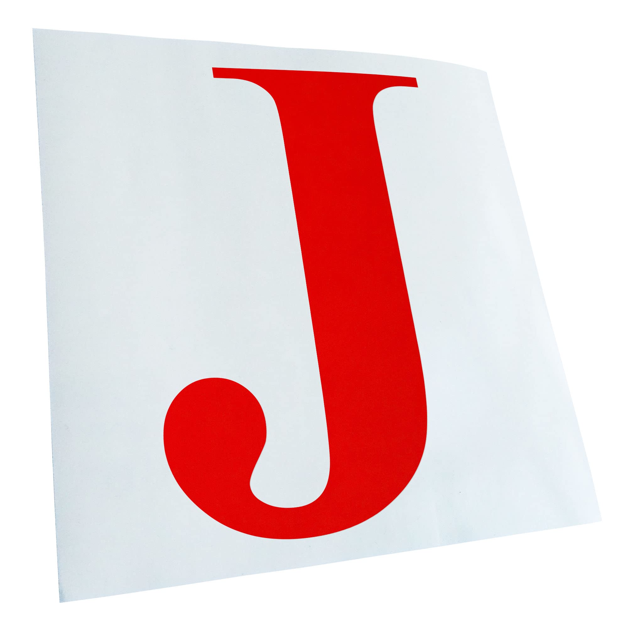 Kiwistar Letter J - Alphabet 10 x 7 cm in 15 Colours - Neon + Chrome Sticker