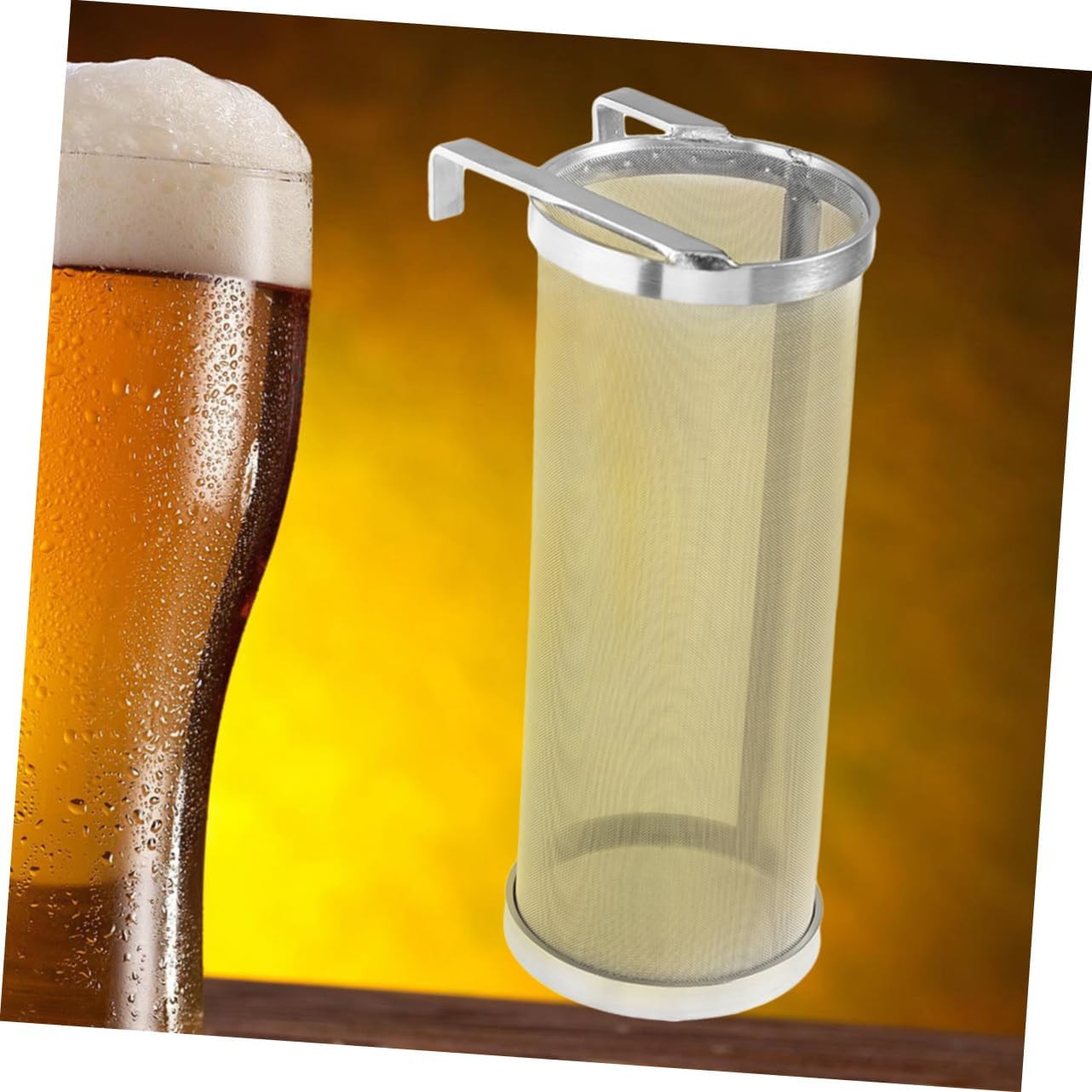 Stainless Steel Strainer Tool for Brewing Filter for Beer and Mesh Design for Efficient Liquid Filtration and