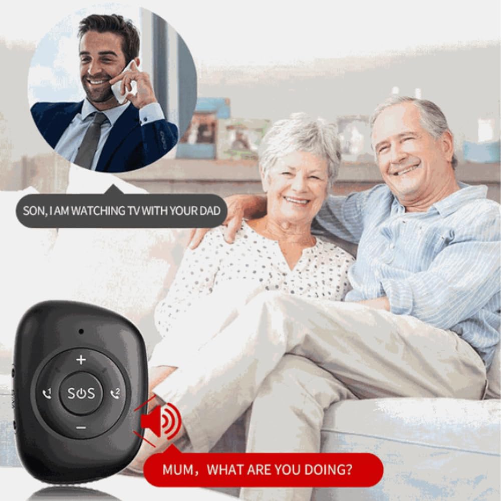 Ciondolo GPS Tracker con chiamata di emergenza SOS, chiamata vocale, allarme di caduta e recinzione elettronica per un posizionamento accurato e promemoria farmaci per anziani