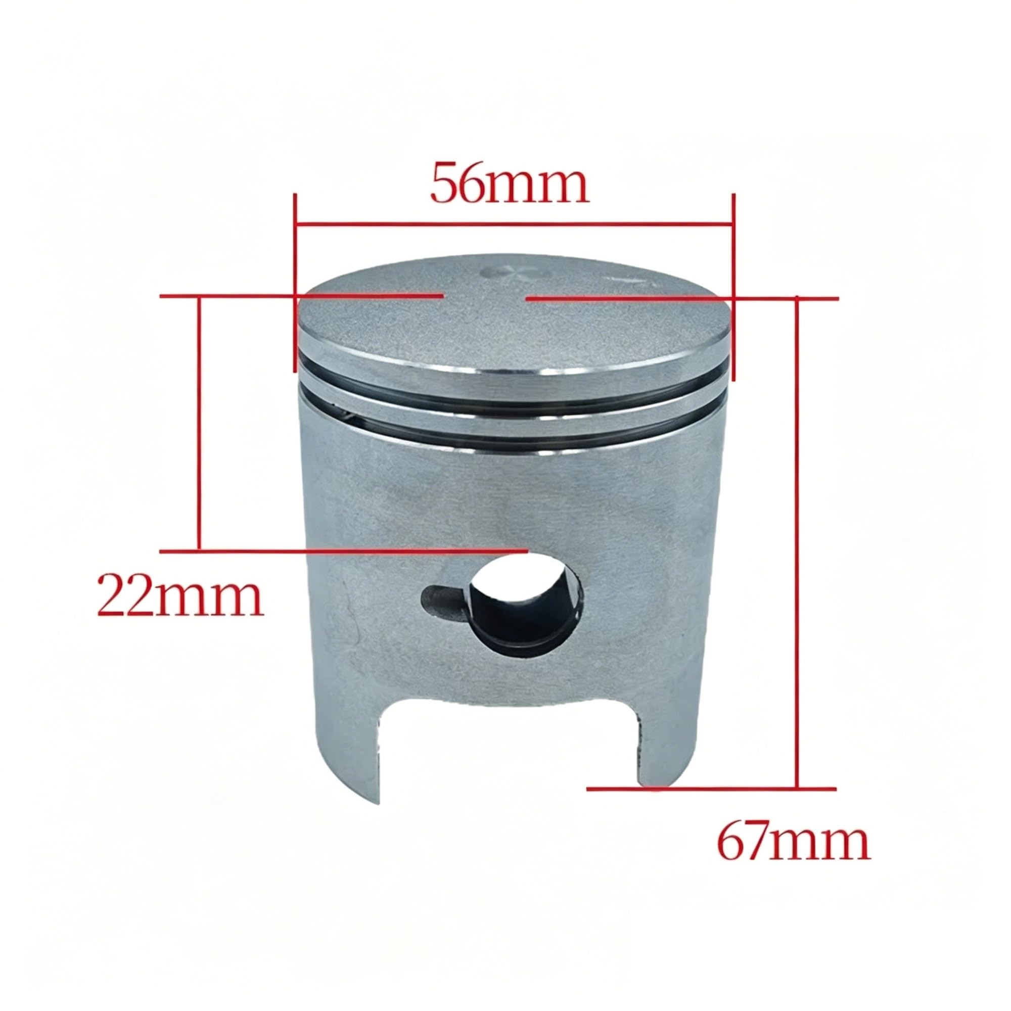 Kolben Für Suzuki TS125 TS 125 2-Takt 125cc Motor Teile STD 56mm 56,25mm 56,5mm 56,75mm 57mm 14mm Pin Motorrad Kolben Kit Zylinder(56.5mm)