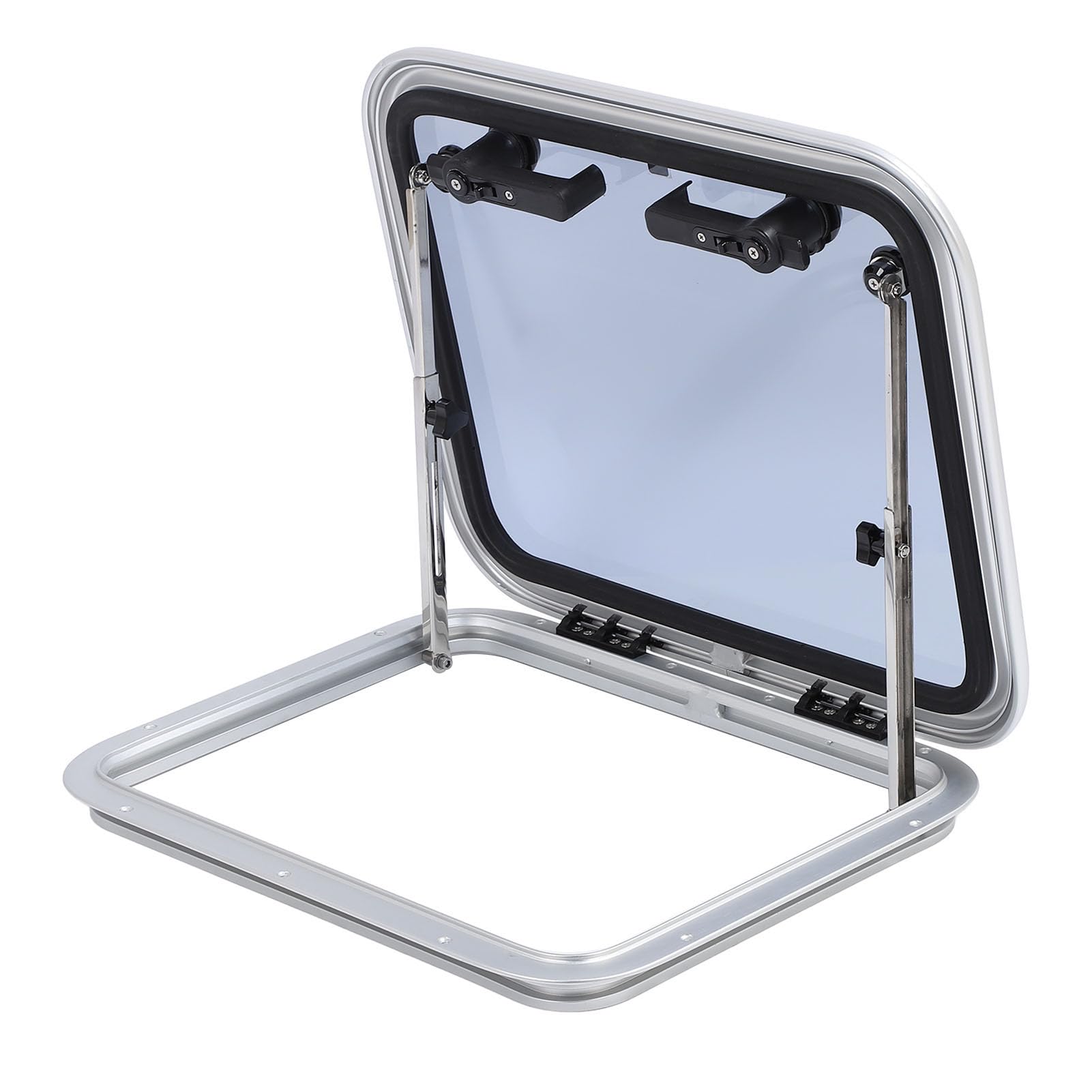 aqxreight Aluminiowy Okno Iluminatora Łodziowe Wysuwane Pokład Szare Szkło