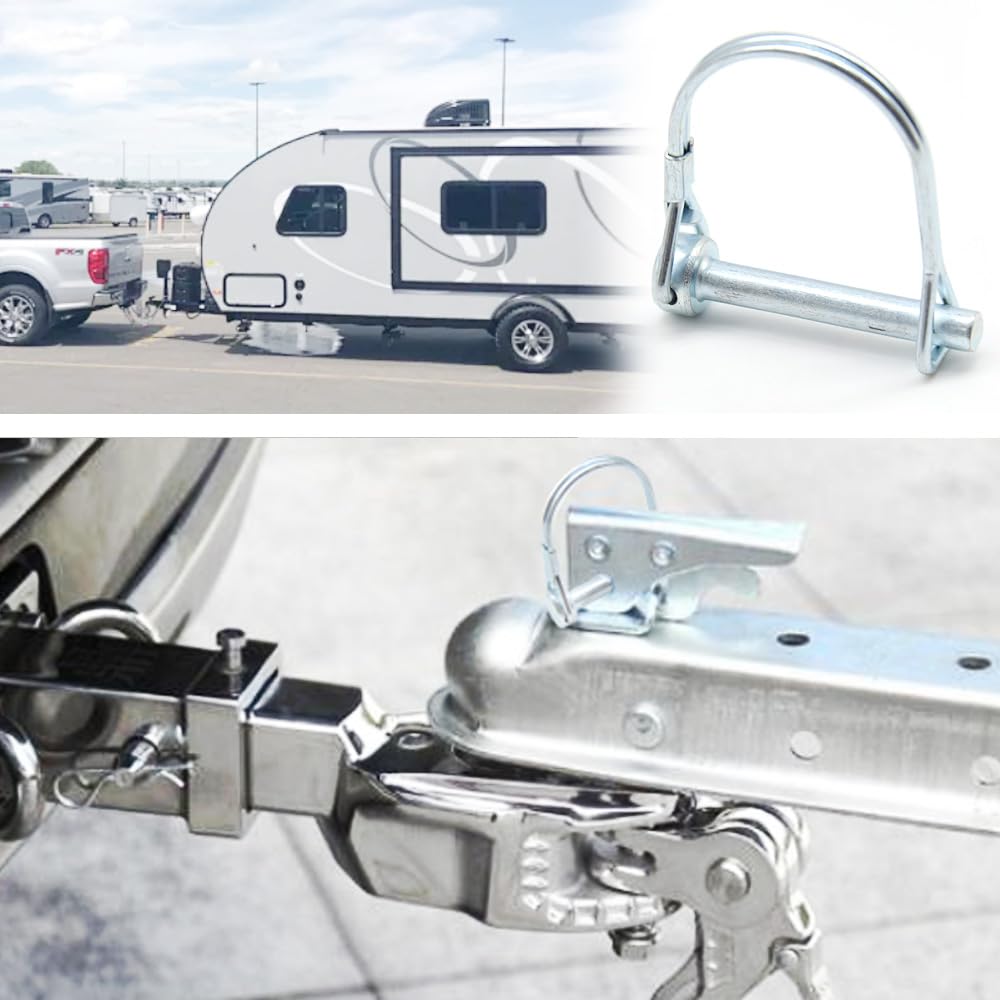 PATIKIL 4 Pcs Shaft Locking Pins - 3/8x2 Inch Safety Coupler Pins With Ear For Tractor Trailer