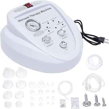 Vacuum Therapy Machine,Cupping Massager Vacuum Scraping Machine with 24Pcs Cups & 3Pcs Massage Heads Full Body Massage Suitable for Beauty Salons Hospital Spas Family