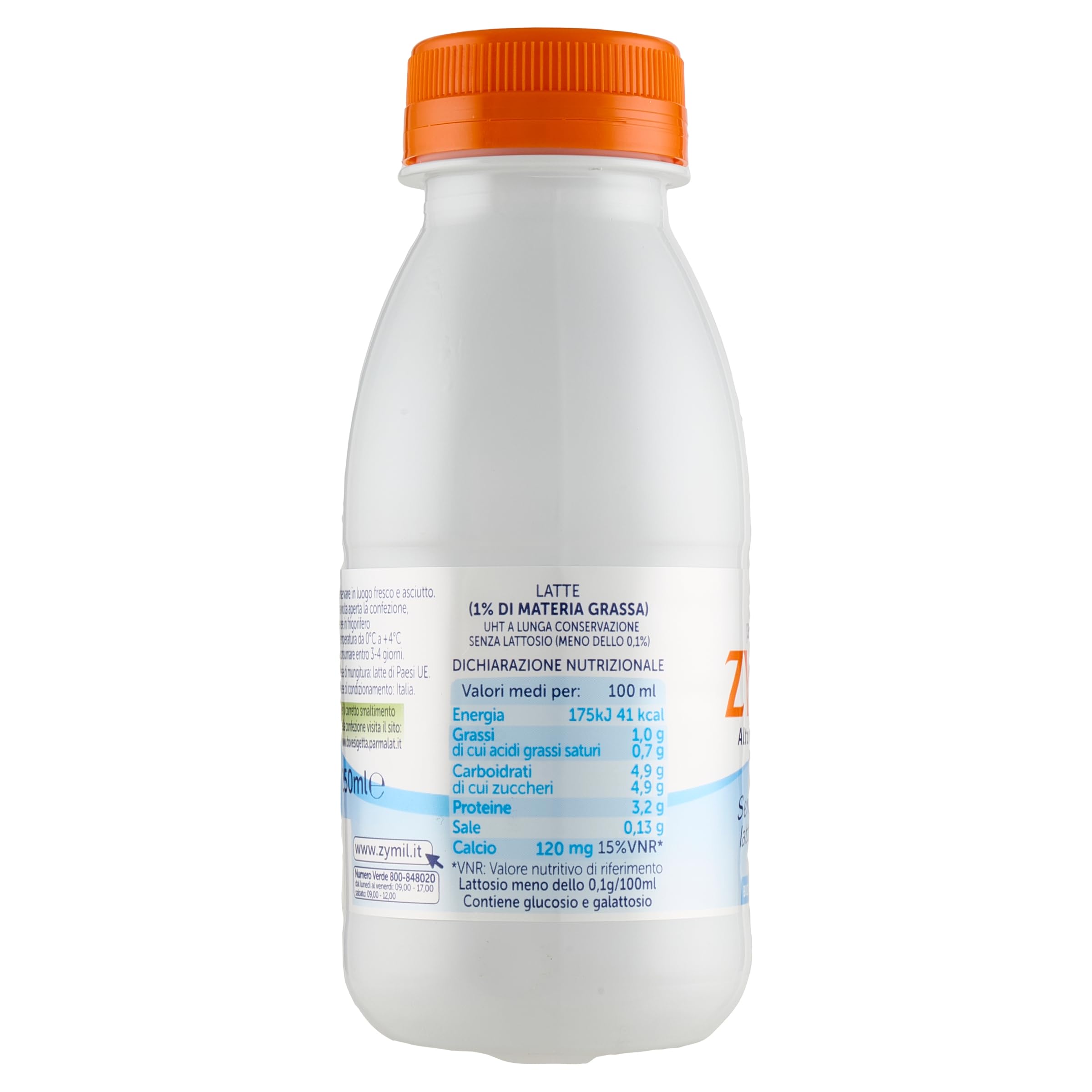 Zymil Latte UHT Buono Digeribile, Senza Lattosio, 250ml