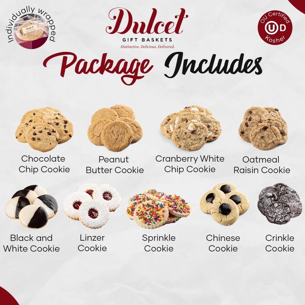 Gourmet Assortment All Flavor Cookie Tin Box, For Every Special Occasion – Holiday, for Men and Women, By Dulcet Git Baskets (Birthday)