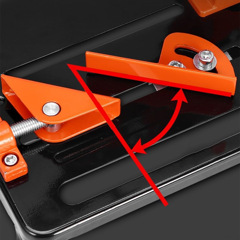 Soporte ajustable para amoladora angular con base de hierro fundido para amoladoras de 100/115/125 mm, soporte estable para cortar aluminio, acero, hierro, PVC, madera, seguridad mejorada con