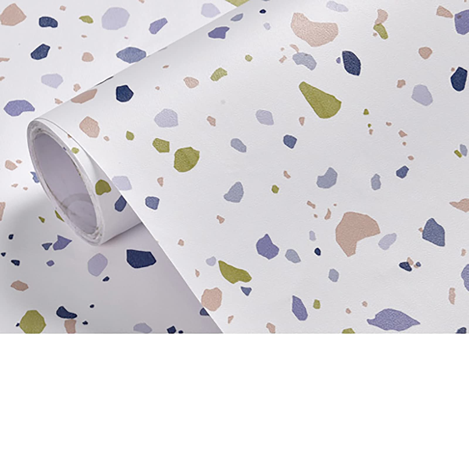 Papier peint terrazzo autocollant pour rénover les armoires