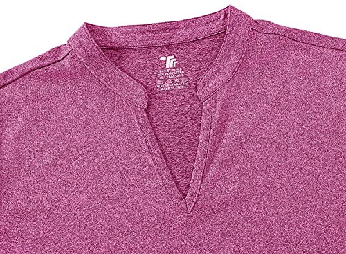Image of BGOWATU Women's Golf Polo T-Shirts Sleeveless V Neck Collarless Tennis Shirts UV Protection Quick Dry Lightweight