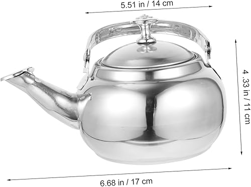 Miniatura 5 de UPKOCH Hervidor de agua para acampar Hervidor de té de acero inoxidable, hervidor de agua