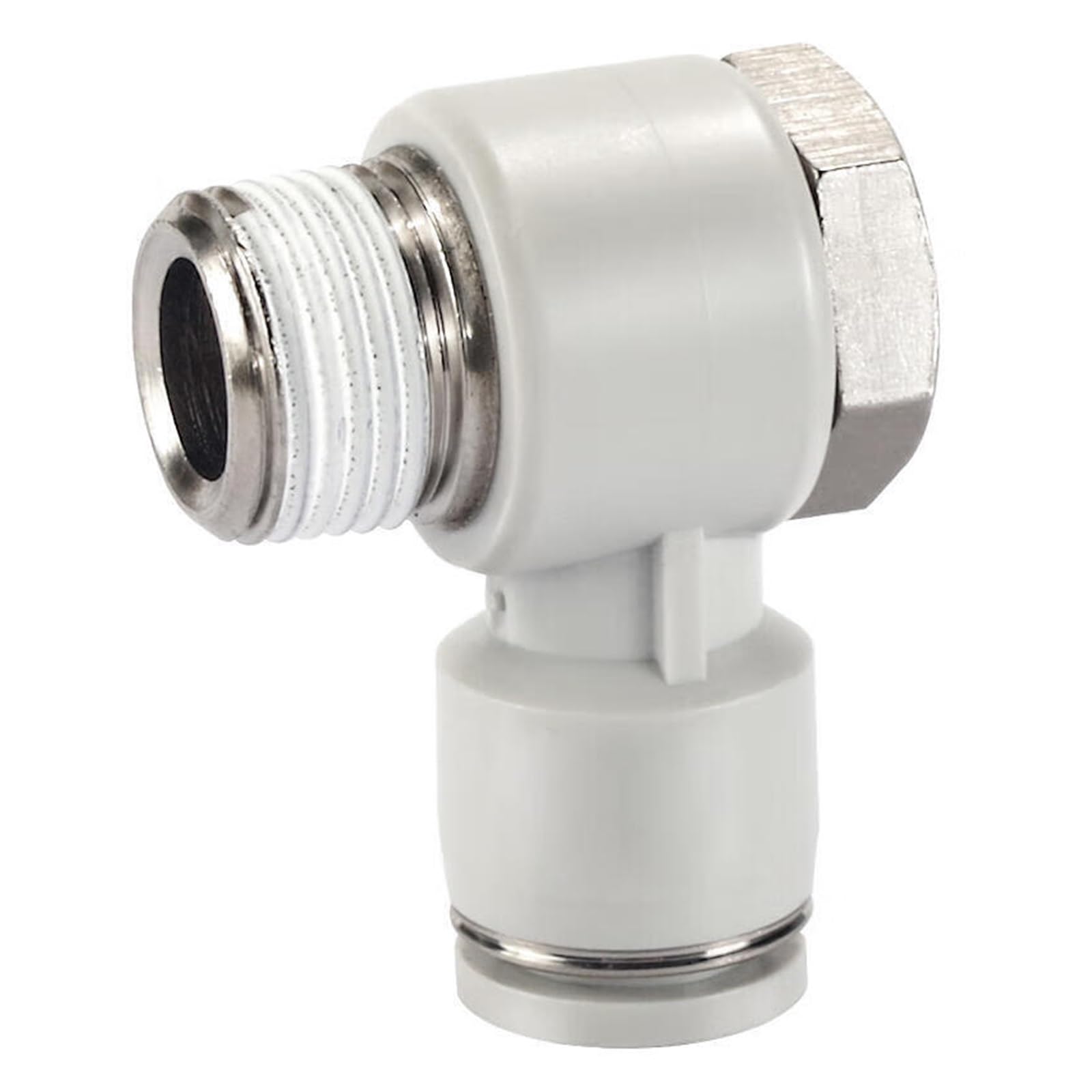 Raccord coudé hexagonal inox PH4M5-S mâle M5 pour tube 4mm