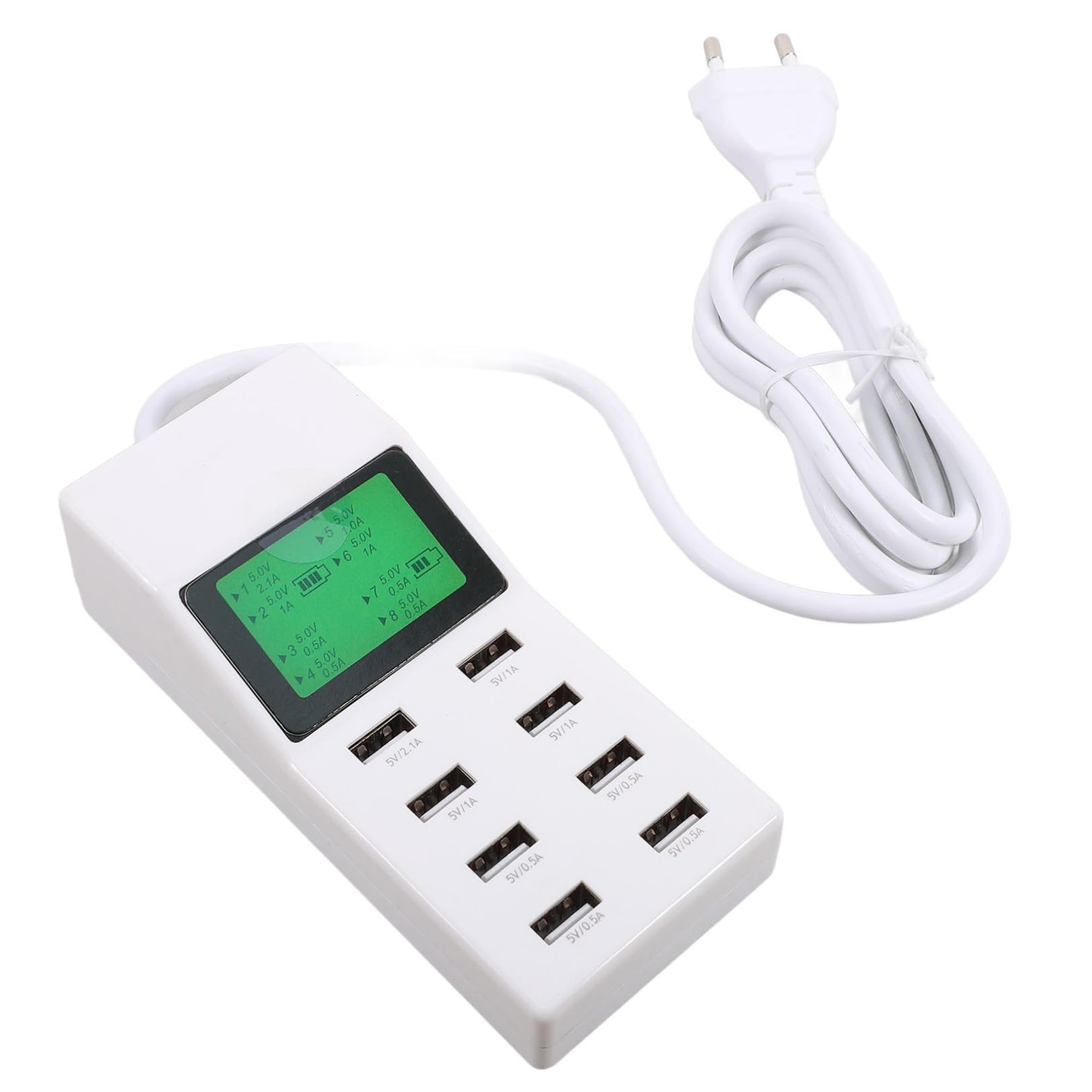 Stazione di Ricarica USB Multipla a 8 Porte Schermo Lcd
