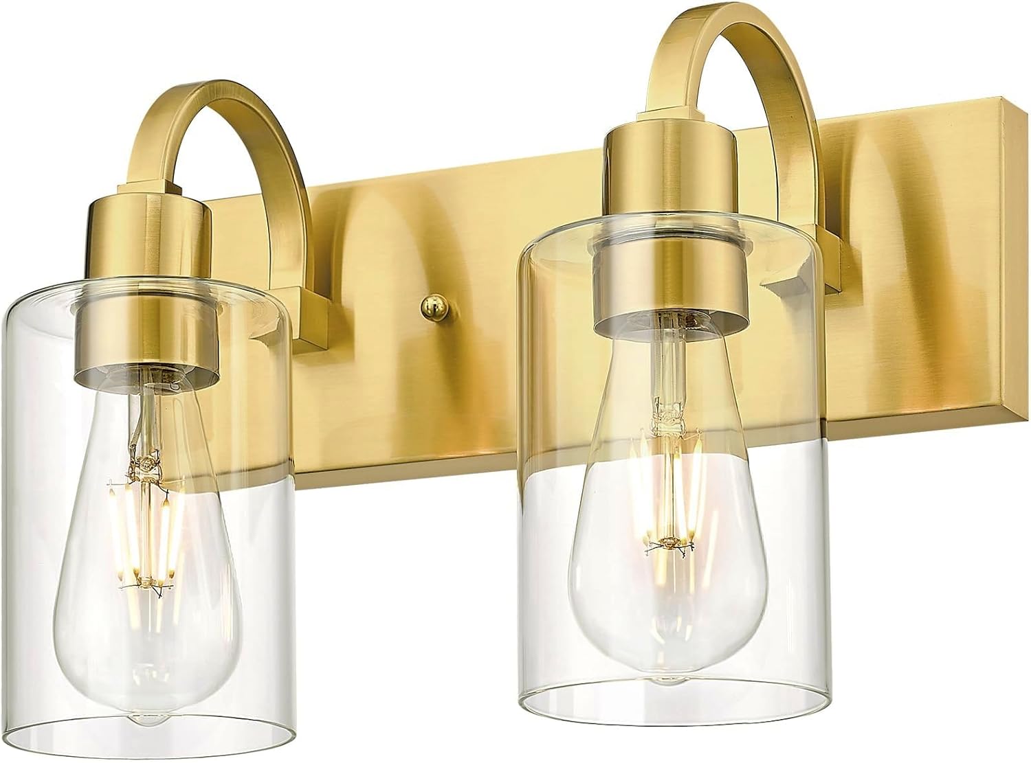 Emliviar 5-Light Bathroom Vanity Light Fixture, 37" Bath Wall Light Fixtures in Brushed Nickel Finish with Clear Glass, YCE237B-5W BN