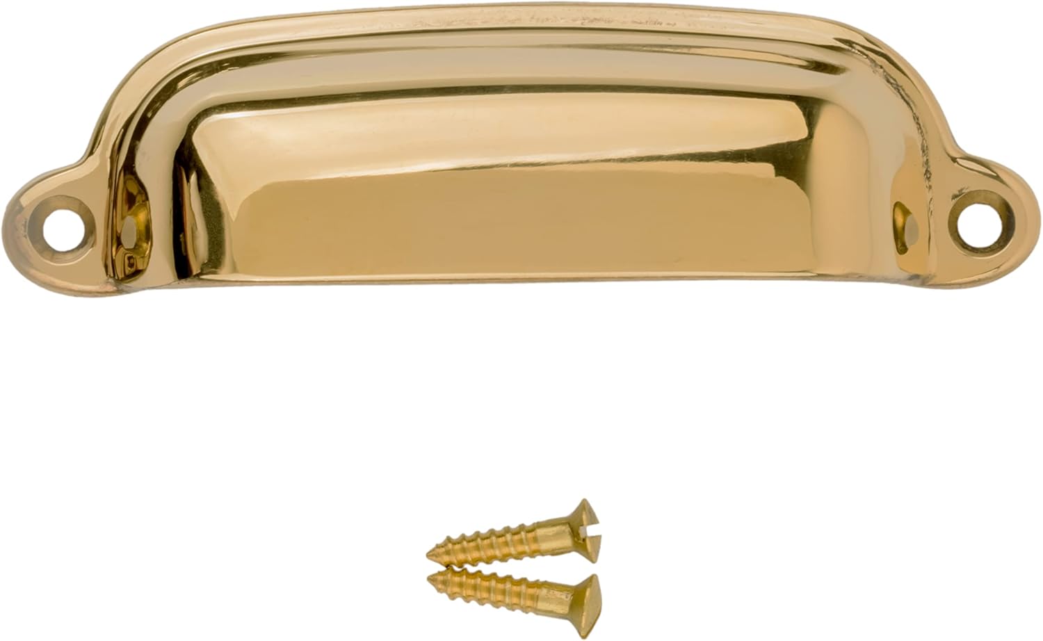 UNIQANTIQ HARDWARE SUPPLY Classic Brass Drawer Bin Pull | Centers: 3 3/8" | Handle for Antique Cabinet, Dresser Drawer | UA-885-PB