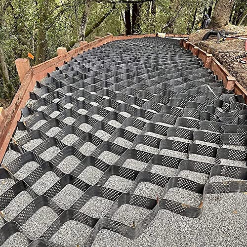 YKMYXZ, Rejilla de grava plegable for pavimentos de entrada, patio exterior, georejilla for suelo de grava, 5 x 7 m, diseño de panal(4x10 m/13x33 ft)