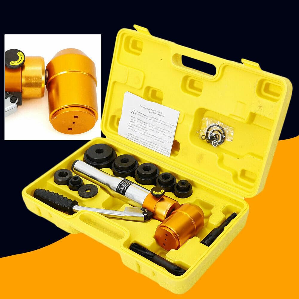 Set di perforatori idraulici per lamiere manuali, fustellatura in lamiera di acciaio perforatrice Φ 22-60,8 mm utensili idraulici