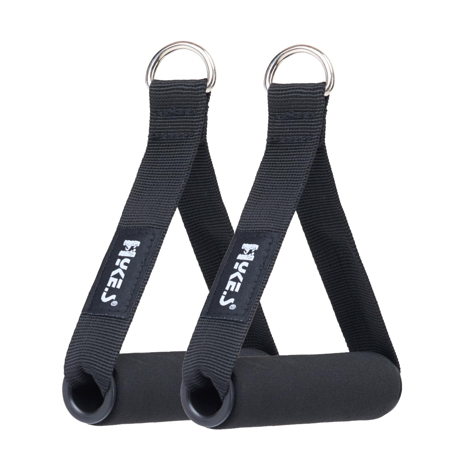 Hykes Heavyduty Exercise Handles Cable Machine Attachments Hand Grip Cable Multipurpose Pulldown Machine Attachment Gym Equipment Accessories for LAT Machines Handle