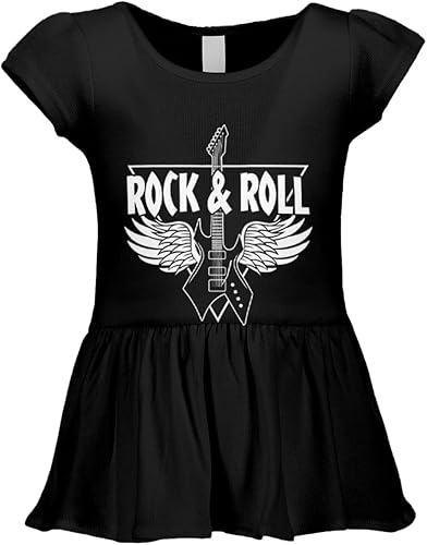 Rock & Roll - Rocker Old School Music - Vestido de canalé para bebé