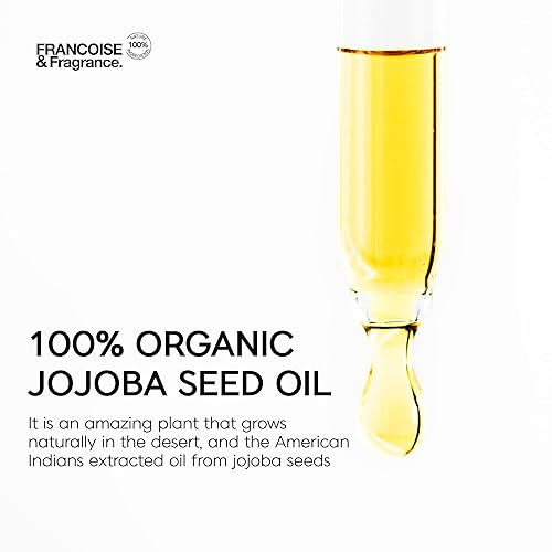 Miniatura 7 de Francoise K-beauty - Ampolla de aceite de jojoba virgen sin refinar prensada en frío para la cara, aceite orgánico 100% puro para hidratar, natural,