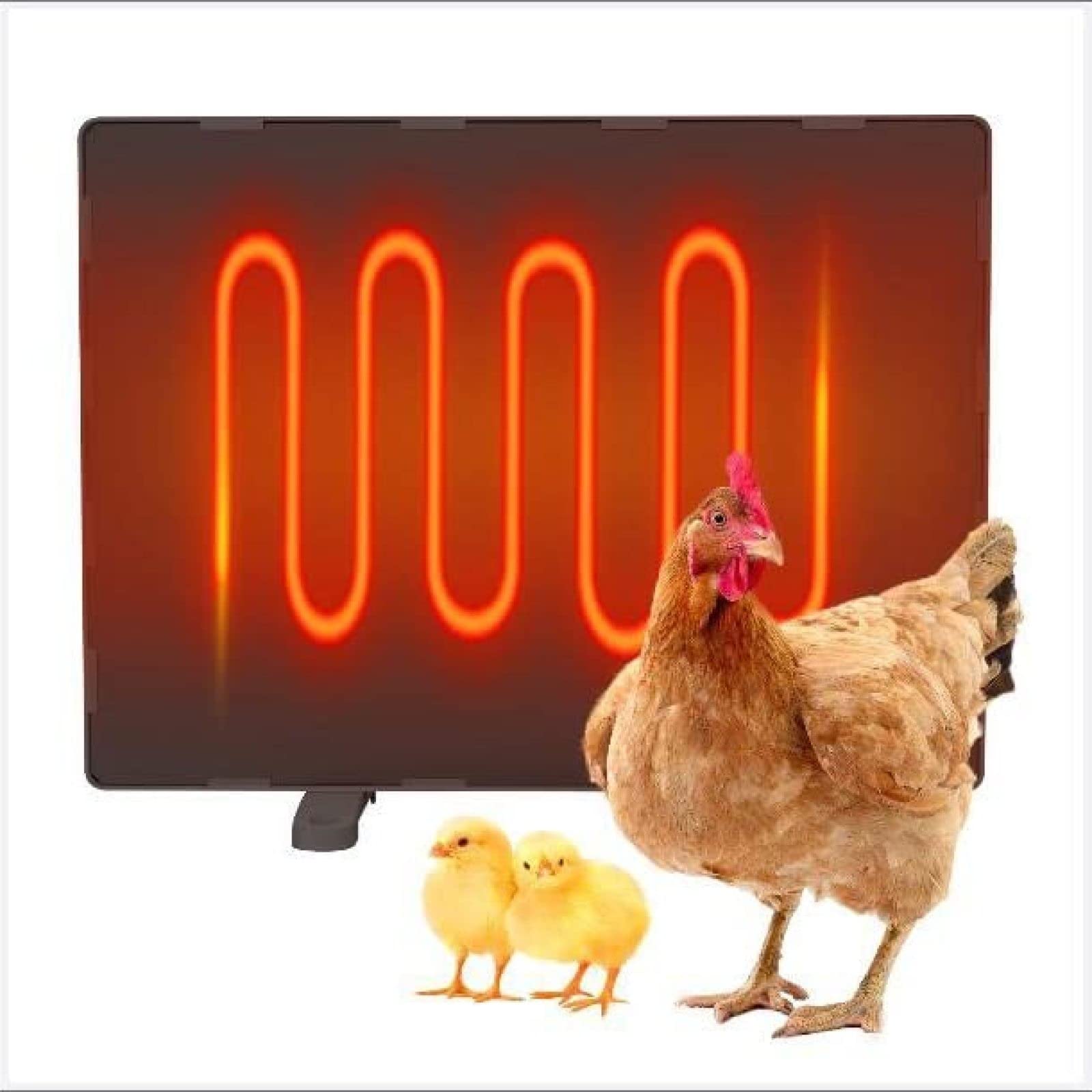 Plaque chauffante d'élevage pour poulailler avec système de Thermostat et 2 méthodes d'installation, pour Poules, Chiots et Chatons